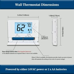 NonProgrammable Thermostat for Home, Digital Energy-Saving Thermostat,Single-Sta