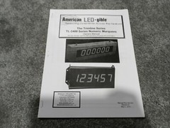 American LED-Gible Ledgible Counter Sign TL-2421, 6 Digit 2.3 Inch, User Manual