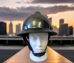 Darlingwell Full Brim Hard Hat w/ Fas-trac Sus.Type 1 Class C ANSI Z89.1 2014