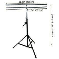 13ft/4m Lighting Crank Stand Manual Light Trussing Stands Height 5.9-13FT