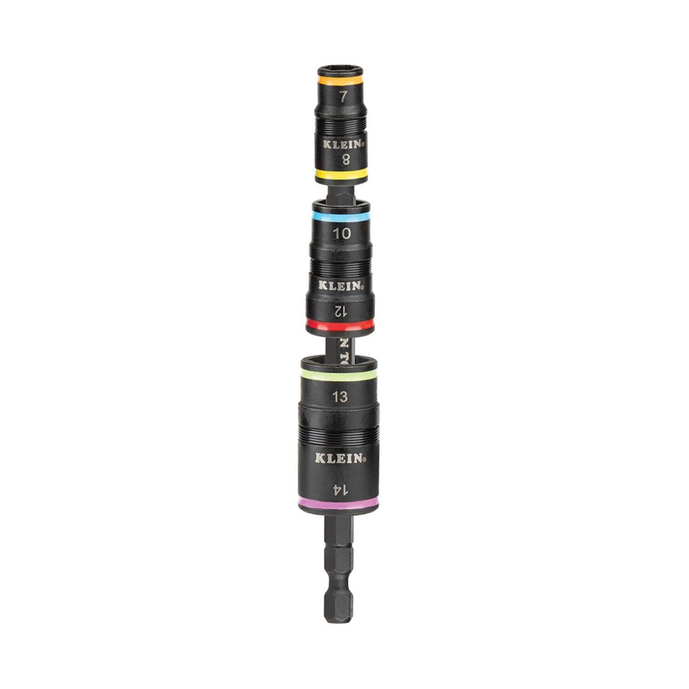 Klein Tools 32933M 6-in-1 Impact Rated Flip Socket Set, Metric