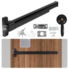 BEAMNOVA 32 Inch Black 2-in-1 Commercial Door Push Bar Panic Exit Device