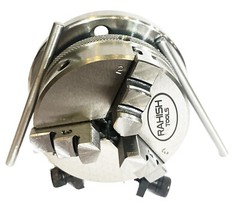 4″ 100 mm Rotary Table Horizontal And Vertical With 65 mm 3 Jaw Chuck Backplate