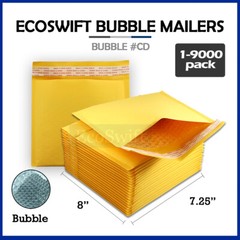 1-9000 #CD 7.25×8 “EcoSwift” Kraft Bubble Mailer Padded Envelope Bags 7.25″ x 8″
