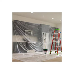 Plastic Sheeting Roll 9 ft x 400 ft Painters 0.31 Mil Clear Multi-Purpose Cover