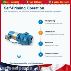 For Utility 1/2 HP 115/230V Self Priming Water Pump 30-50 PSI US
