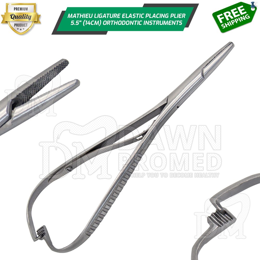 Mathieu Ligature Elastic Placing Plier 5.5″ Orthodontic Pliers Surgical Dental