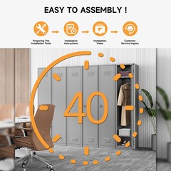 Metal Employee Lockers Metal Storage Cabinet for Home Bedroom School Office GYM