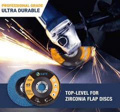 PACK 100 PREMIUM ZIRCONIA FLAP DISC SANDING GRINDING 4-1/2″ X 7/8″ 40 GRIT
