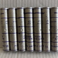 7X BURNDY YS28 N200 4/0 STR PURPLE DIE 15 HYLINK-SPLICE LNG BARREL [2ES1-5]