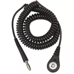 Desco 09480 – CORD ESD ECONO 6’COILED 4MM SNAP