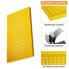 4 Pack Metal Pegboard Panels 24″ x 12″ Heavy Duty Steel Pegboard Wall Organizer