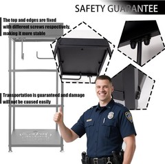 Police Gear Rack, 18″ x 18″ x 44″ Tactical Gear Stand, 260 LBS Body Armor Stand