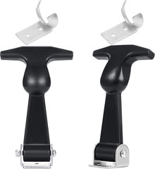 2 Pcs Elastic Stainless Steel Rubber Hood Catch Flexible T-Handle Hasp Rubber Fl