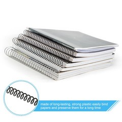 11mm(7/16″) Spiral Binding Coils, 20 Pcs Spirals 80 Sheet Capacity, Black