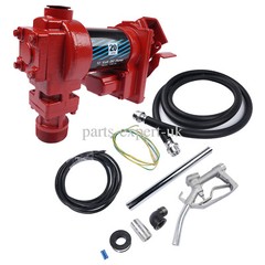 12V 20GMP Fuel Transfer Pump+Nozzle Kit Transfer of Gasoline Diesel Kerosene Red