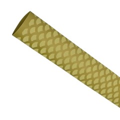 Waterproof Fish Scale Heat Shrink Tubing, 3.28ft Gold for Fishing Rods, Dia:30mm