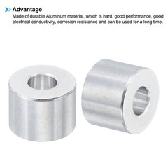 5Pcs M8 Aluminum Spacers Metal Spacer Aluminum 8.5mm ID x 20mm OD x 15mm L
