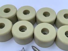 7/8″ DIA Silicone Rubber Bumpers Black White Clear Brown Orange Red Blue Green