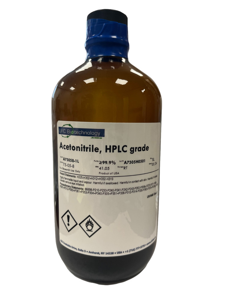Acetonitrile, HPLC grade, 99.9+% Pure – 1L