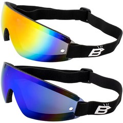 2 Pairs of Birdz Eyewear Wing Goggles with Red Mirror Lens & Blue Mirror Lens