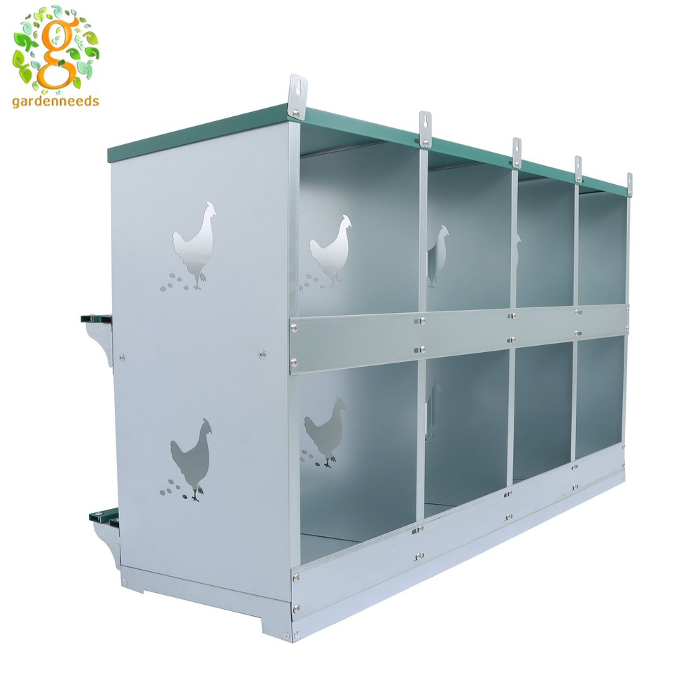 Easy To Install Metal 8 Hole Chicken Nesting Boxes For Chicken Hens Laying Eggs