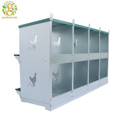 Easy To Install Metal 8 Hole Chicken Nesting Boxes For Chicken Hens Laying Eggs