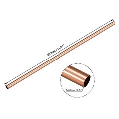 2mm 3mm 4mm 5mm 6mm 7mm OD Copper Tube Seamless Round Pipe Tubing 6 pcs