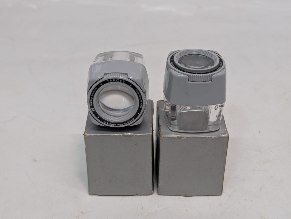 Vintage Target 979440 Loupe Magnifiers Adjustable Focusing 8X Kimberly Clark Ad