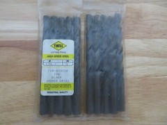5 pcs TWILL Letter X Jobber Length Metal Twist Drills HSS Black Oxide Brazil
