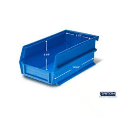 Locbin 7-3/8 In. L X 4-1/8 In. W X 3 In. H Blue Tool Storage Bin, (6-Pack)