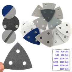 3 Hole 80mm Hook & Loop Mouse Sanding Discs Polishing Sponges Detail Sandpaper △