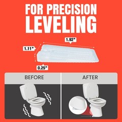 Wobble Wedges Flexible Plastic Shims Multi-Purpose Leveling 6, Clear