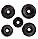 Set of 5 Angle Grinder Wood Carving Disc for 4″ or 4 1/2″ Attachments with 5/8 i