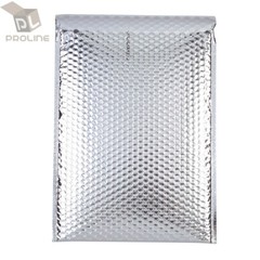 1000 #000 Glamour Metallic Silver Poly Bubble Mailers Envelopes 4×8 Extra Wide