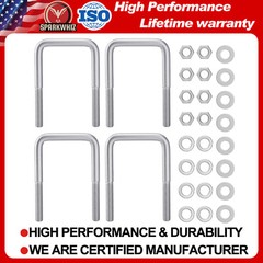 4 PCS Square U Bolt 1/2″ D x 3-1/16″ W x 5-5/16″ L Hardware For Boat Trailer Kit