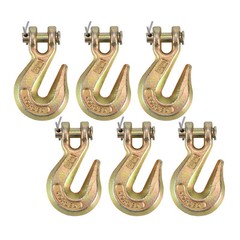 6 Pack G70 3/8″ Clevis Grab Hooks Tow Chain Hook Flatbed Truck Trailer Tie Down