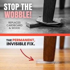Wobble Wedges Flexible Plastic Shims Multi-Purpose Leveling 6, Clear