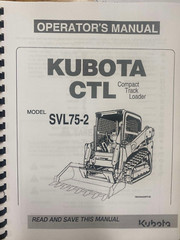 SVL75-2 Tractor Operator Maintenance Manual Fits Kubota Compact Track Loader