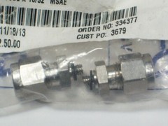 2- DK-LOK Stainless Steel Male Connectors, 1/4″ Tube x #10-32 SAE, DMCS-4-0.5-S