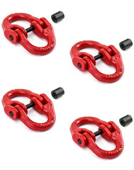 5/16” G80 Hammerlock Coupling Link 4400Lbs Chain Connector 4 Pack Red Steel