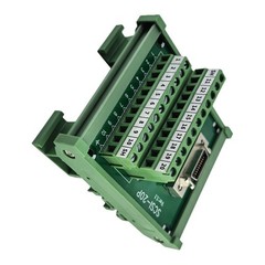 Industrial DIN Rail SCSI 20 Pin CN F Female Terminal Block Copper PA66 Material