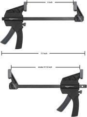 6-Piece One-Handed Quick-Release Trigger Clamp Set, 2×4-inch and 4×6-inch Bar