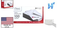 100 Count White Security Envelopes for Business & Personal Use – 6.5″