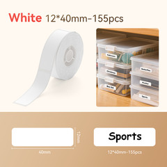 3PK Label Maker Tape 12x40mm, 1/2 inch Label Sticker for Niimbot D110 D11