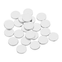 Stamping Blank Brass Round DIY Crafts Tags Silver, 9mm/0.4″, Pack of 24