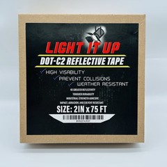 Reflective Tape Trailer Red White 2IN X 75 FT DOT-C2 Approved