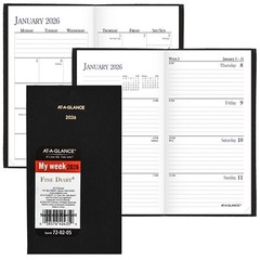 2026 At-A-Glance 72-02-05 Fine Diary Weekly Monthly Planner, 3 x 6″
