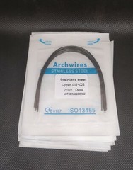 10 Packs Dental Orthodontic Stainless Steel Arch Wires Rectangular Ovoid/Natural