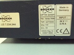 BRUKER VERTEX 70 MICHELSON ROCKSOLID INTERFEROMETER FTIR SPECTROSCOPY